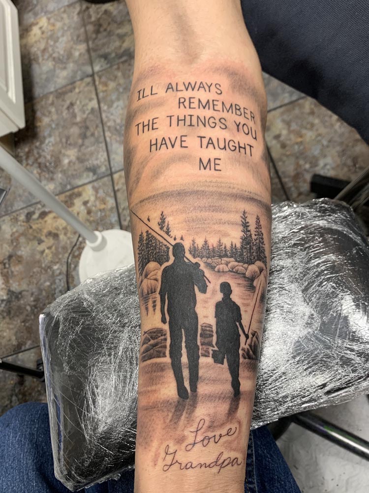 Memorial Tattoo for my Grandfather by tank  Fur Affinity dot net