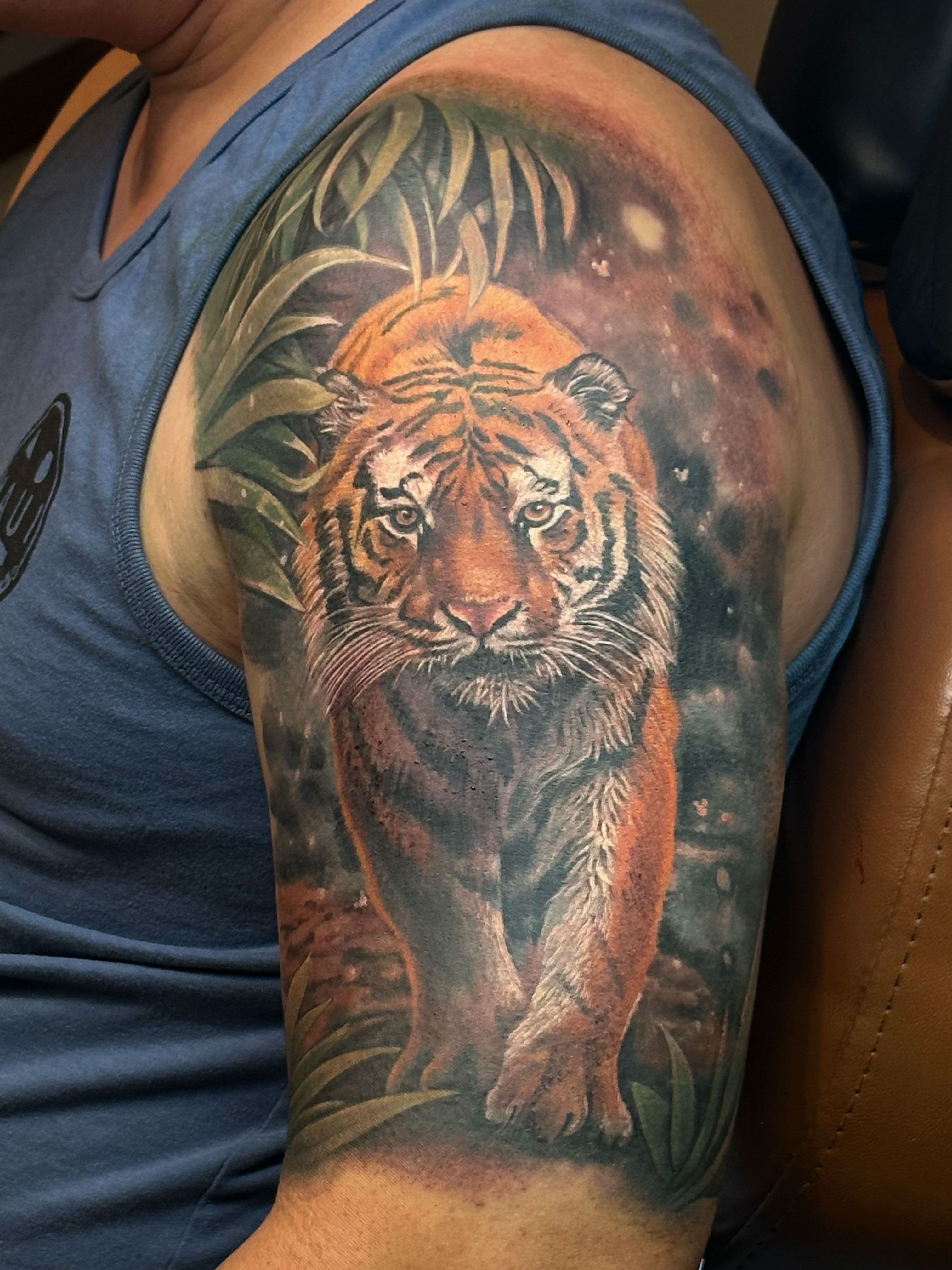 Realism, Color, Animal tattoo by Damien Wickham