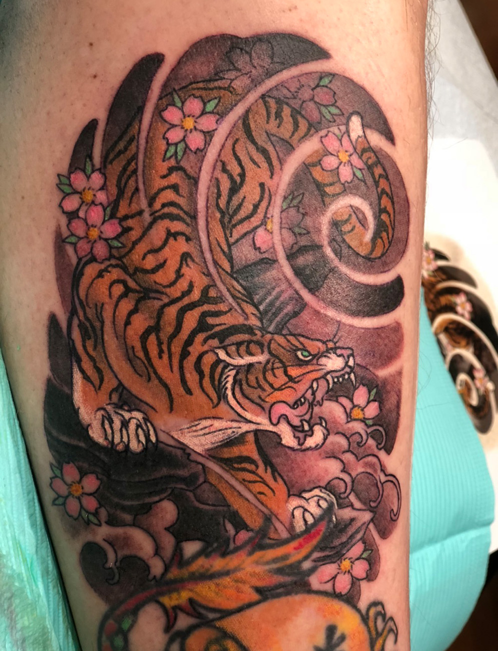 Japanese, Color, Animal tattoo by