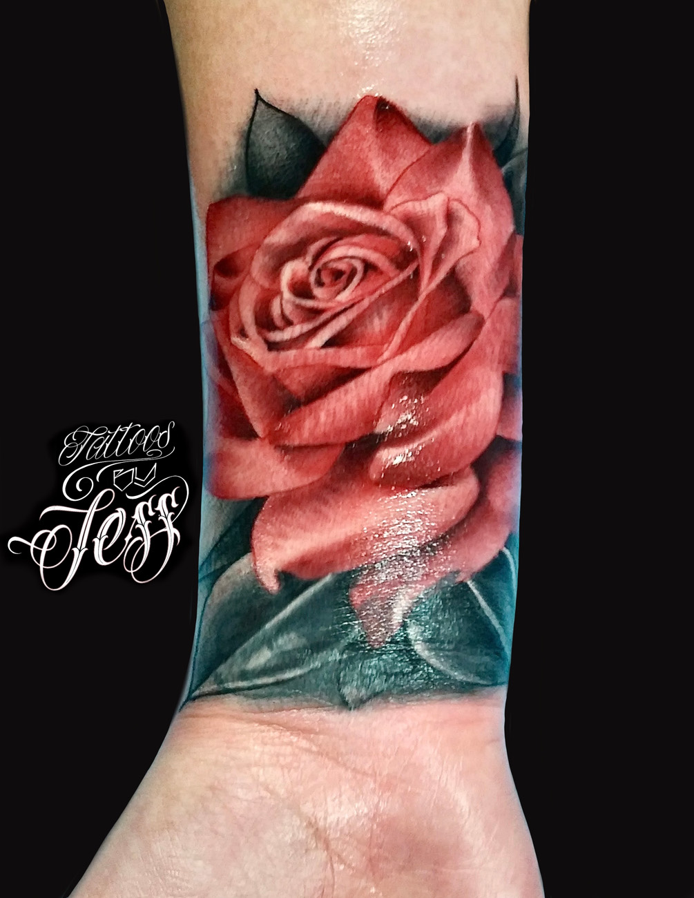 Realism Color Flower Rose tattoo by