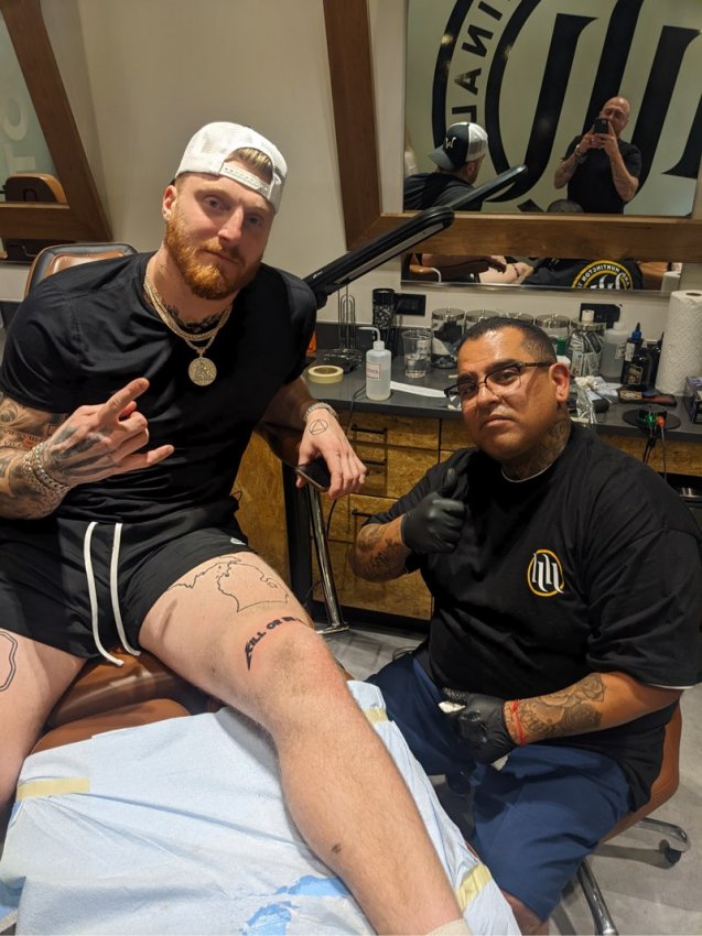 Jason Fitz and Maxx Crosby get inked at H&H.