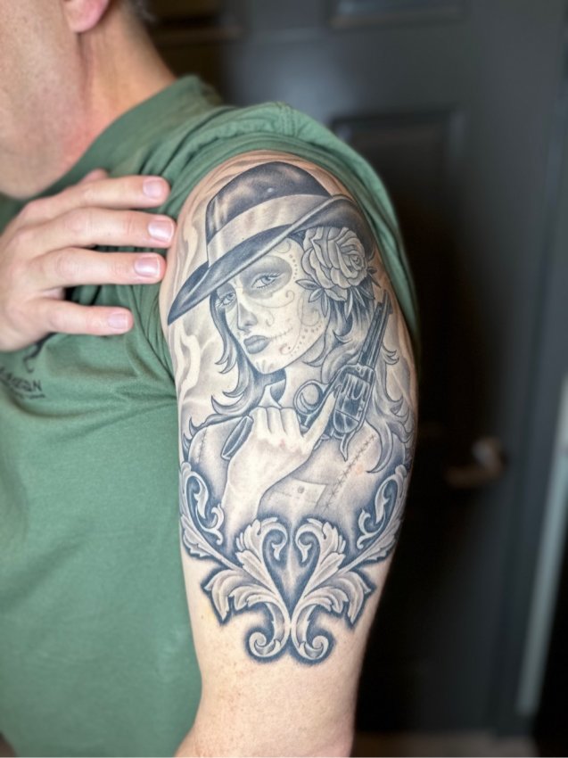 Steve Draper's tattoos by Lacey at Hart &amp; Huntington Tattoo Co. Las Vegas