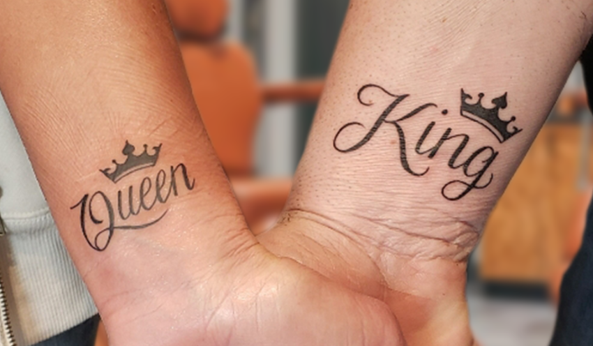 Lacey couple Tattoo king and queen