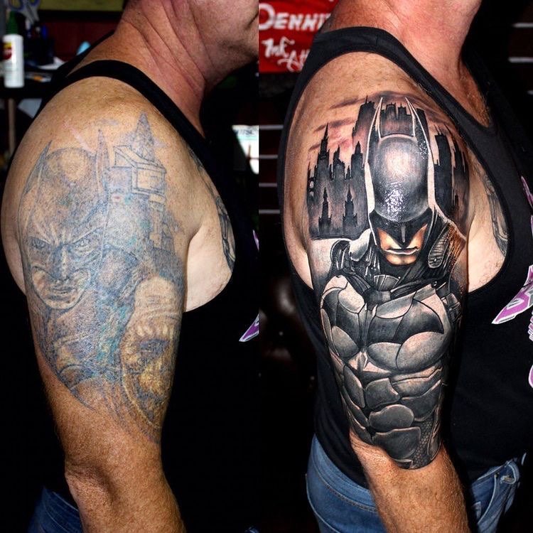 Done Joker x Batman tattoo at @lumina_tattoo_studio 🤟🙏🏼 #joker #batman # tattoo #blackandgreytattoo #slevetattoo #balitattoo #bal... | Instagram