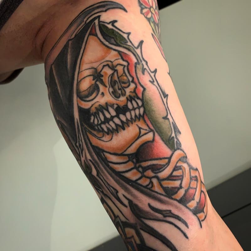 Grim reaper skulls tattooed HD phone wallpaper  Peakpx