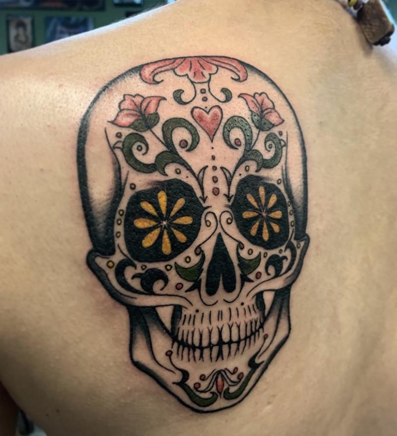 Skull Owl Best Tattoo Artist in India Black Poison Tattoo Studio