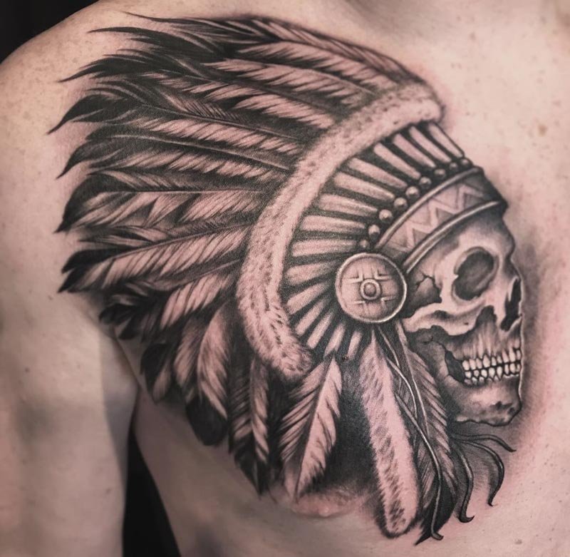 37 Indian Skull Tattoos and Their Powerful Meanings - TattoosWin | Indian  skull tattoos, Arm tattoos for guys, Skull tattoo design