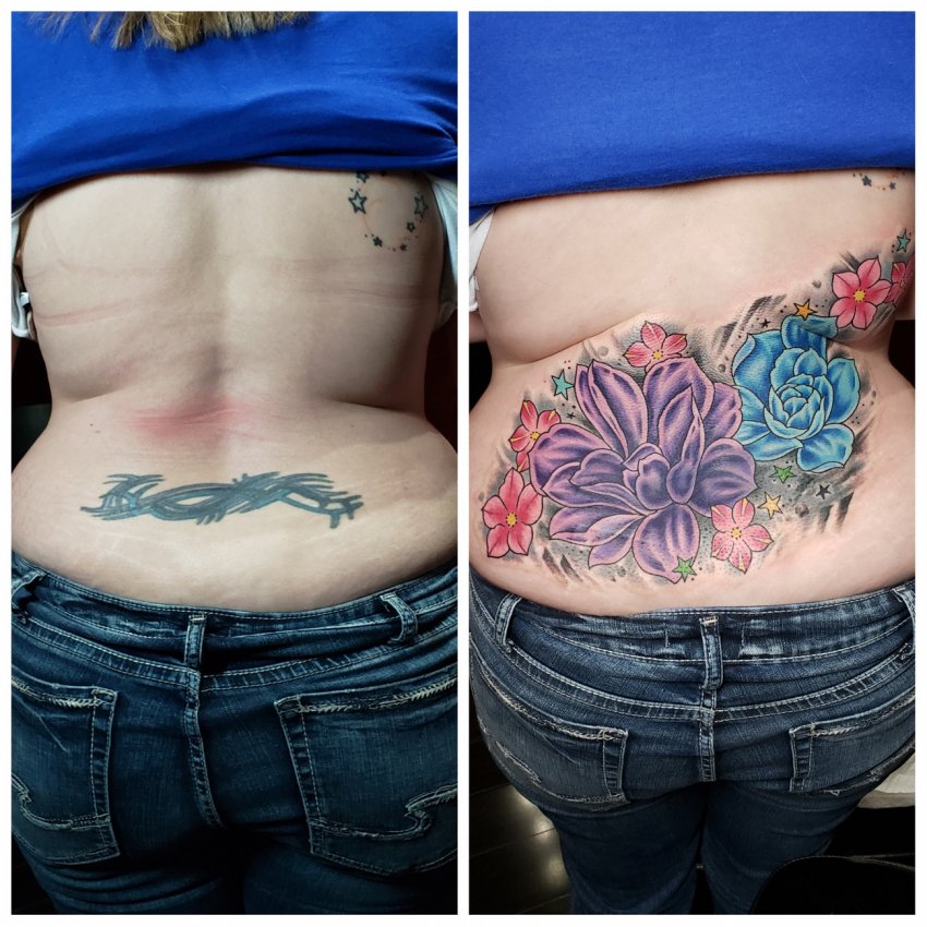 cover up tattoos on stomach