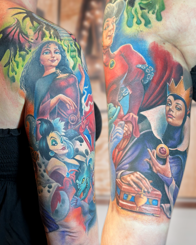 Maleficent half sleeve tattoo : r/disney
