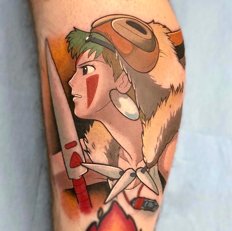 Anime, Color tattoo by Toby James